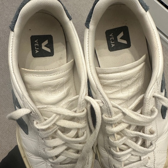 Veja White and Blue Campo Sneakers - Picture 5 of 5